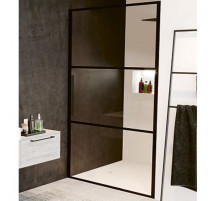 Душевая дверь Riho Grid 100 G004003121 (GB1100000) профиль Черный стекло прозрачное