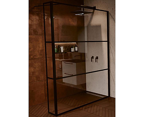 Santeh-Crystal.ru: Душевая стенка Riho Grid 90 G004037121 (GB4090030) профиль Черный стекло прозрачное Купить Душевая стенка Riho Grid 90 G004037121 (GB4090030) профиль Черный стекло прозрачное в магазине сантехники Santeh-Crystal.ru