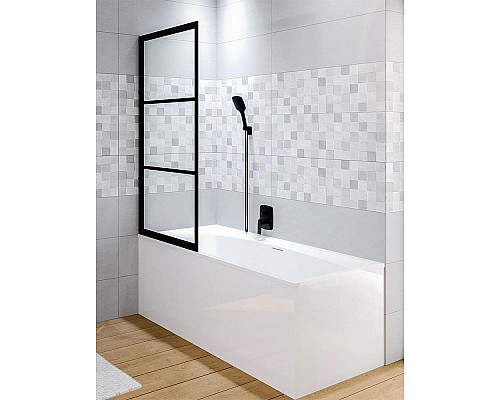 Santeh-Crystal.ru: Шторка на ванну Riho Grid GB501 80 G004046121 (GBB5080001) L профиль Черный стекло прозрачное Приобрести Шторка на ванну Riho Grid GB501 80 G004046121 (GBB5080001) L профиль Черный стекло прозрачное в магазине сантехники Santeh-Crystal.ru