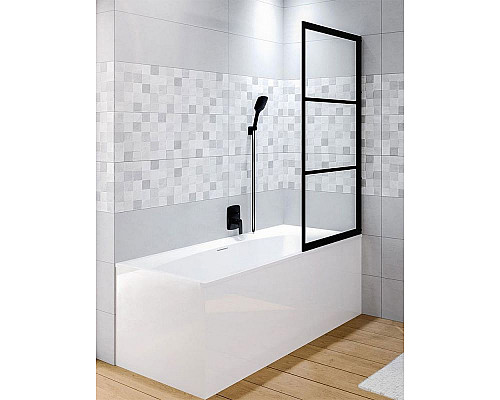 Santeh-Crystal.ru: Шторка на ванну Riho Grid GB501 80 G004047121 (GBB5080002) R профиль Черный стекло прозрачное Купить Шторка на ванну Riho Grid GB501 80 G004047121 (GBB5080002) R профиль Черный стекло прозрачное в магазине сантехники Santeh-Crystal.ru