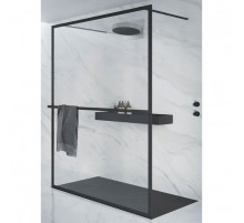 Душевая перегородка Riho Lucid GD401 100 G005030121 (GD310B000) профиль Черный стекло прозрачное