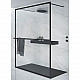 Купить Душевая перегородка Riho Lucid GD401 100 G005030121 (GD310B000) профиль Черный стекло прозрачное в магазине сантехники Santeh-Crystal.ru