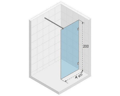 Заказать Душевая перегородка Riho SZ Scandic NXT  X400 90 G001111120 (GX00502C0) профиль Хром стекло прозрачное в магазине сантехники Santeh-Crystal.ru
