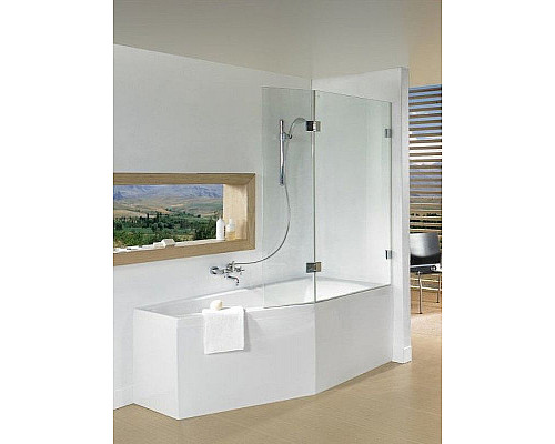 Купить Шторка на ванну Riho VZ Scandic NXT X500 Geta 160 111 P G001166120 (GX00612C2) профиль Хром стекло прозрачное в магазине сантехники Santeh-Crystal.ru