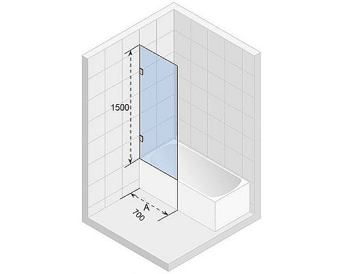 Приобрести Шторка на ванну Riho VZ Scandic NXT X409 70х150 G001160120 (GX00503C0) профиль Хром стекло прозрачное в магазине сантехники Santeh-Crystal.ru