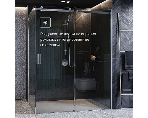 Купить Душевая дверь Roca Area 120 L MP05L2012M профиль Хром стекло прозрачное в магазине сантехники Santeh-Crystal.ru