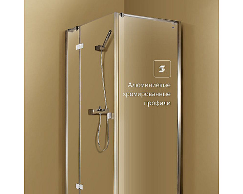 Приобрести Душевая дверь Roca Metropolis 90 MP3409012M профиль Хром стекло прозрачное в магазине сантехники Santeh-Crystal.ru
