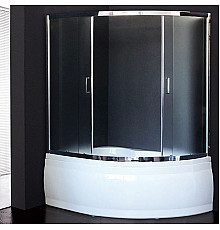 Шторка на ванну Royal Bath Alpine RB150ALP-C-CH 150 профиль Хром стекло матовое