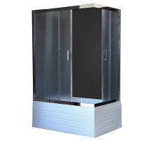 Душевой уголок Royal Bath BP 100х80 RB8100BP-C-CH-L с поддоном профиль Хром стекло матовое