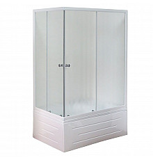 Душевой уголок Royal Bath BP 120х80 RB8120BP-C-R с поддоном профиль Белый стекло матовое