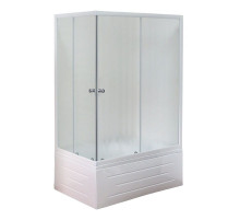 Душевой уголок Royal Bath BP 100х80 RB8100BP-C-R с поддоном профиль Белый стекло матовое