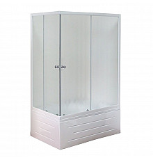 Душевой уголок Royal Bath BP 100х80 RB8100BP-C-R с поддоном профиль Белый стекло матовое