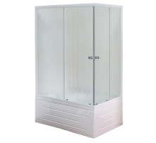 Душевой уголок Royal Bath BP 100х80 RB8100BP-C-L с поддоном профиль Белый стекло матовое