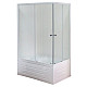 Купить Душевой уголок Royal Bath BP 100х80 RB8100BP-C-L с поддоном профиль Белый стекло матовое в магазине сантехники Santeh-Crystal.ru