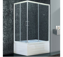 Душевой уголок Royal Bath BP 120х80 RB8120BP-T-R с поддоном профиль Белый стекло прозрачное