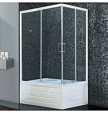 Душевой уголок Royal Bath BP 120х80 RB8120BP-T-L с поддоном профиль Белый стекло прозрачное