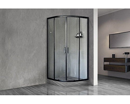 Купить Душевой уголок Royal Bath HKD 90х90 RB90HKD-T-BL профиль Черный стекло прозрачное в магазине сантехники Santeh-Crystal.ru