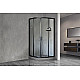 Купить Душевой уголок Royal Bath HKD 90х90 RB90HKD-T-BL профиль Черный стекло прозрачное в магазине сантехники Santeh-Crystal.ru