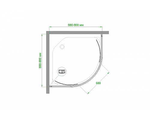 Купить Душевой уголок Royal Bath HKD 90х90 RB90HKD-T-BL профиль Черный стекло прозрачное в магазине сантехники Santeh-Crystal.ru