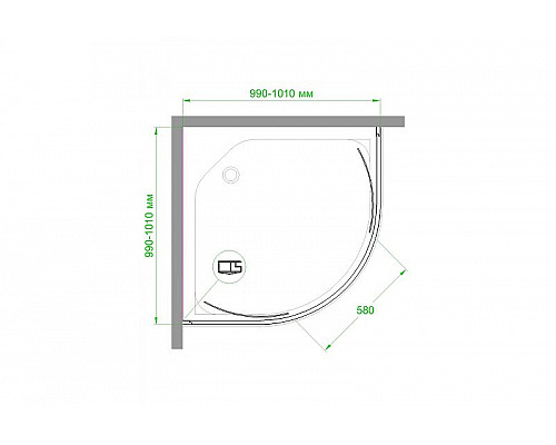 Купить Душевой уголок Royal Bath HKD 100х100 RB100HKD-T-BL профиль Черный стекло прозрачное в магазине сантехники Santeh-Crystal.ru