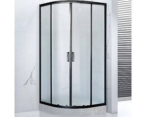 Приобрести Душевой уголок Royal Bath HKD 100х100 RB100HKD-C-BL профиль Черный стекло матовое в магазине сантехники Santeh-Crystal.ru