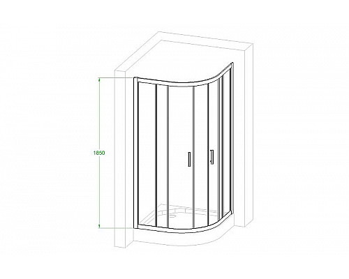 Приобрести Душевой уголок Royal Bath HKD 100х100 RB100HKD-C-BL профиль Черный стекло матовое в магазине сантехники Santeh-Crystal.ru