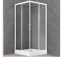 Душевой уголок Royal Bath HP 90х90 RB90HP-T с поддоном профиль Белый стекло прозрачное