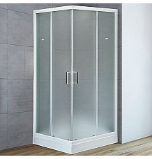 Душевой уголок Royal Bath HP 90х90 RB90HP-C с поддоном профиль Белый стекло матовое