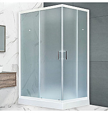Душевой уголок Royal Bath HP 120х80 RB8120HP-C-L с поддоном профиль Белый стекло матовое