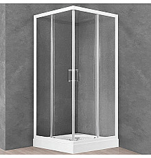Душевой уголок Royal Bath HP 80х80 RB80HP-T с поддоном профиль Белый стекло прозрачное