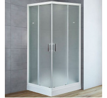 Душевой уголок Royal Bath HP 80х80 RB80HP-C с поддоном профиль Белый стекло матовое
