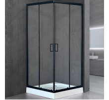 Душевой уголок Royal Bath HP 90х90 RB90HP-T-BL профиль Черный стекло прозрачное