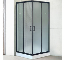 Душевой уголок Royal Bath HP 90х90 RB90HP-C-BL профиль Черный стекло матовое