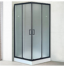 Душевой уголок Royal Bath HP 90х90 RB90HP-C-BL профиль Черный стекло матовое