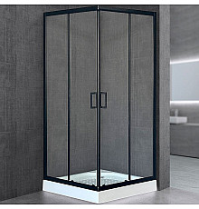 Душевой уголок Royal Bath HP 80х80 RB80HP-T-BL профиль Черный стекло прозрачное