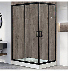 Душевой уголок Royal Bath HP 120х80 RB8120HP-T-BL-L профиль Черный стекло прозрачное