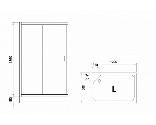 Santeh-Crystal.ru: Душевой уголок Royal Bath HP 120х80 RB8120HP-T-BL-L профиль Черный стекло прозрачное Приобрести Душевой уголок Royal Bath HP 120х80 RB8120HP-T-BL-L профиль Черный стекло прозрачное в магазине сантехники Santeh-Crystal.ru