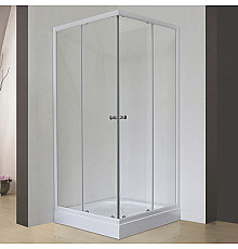 Душевой уголок Royal Bath HPD 80х80 RB 80 HPD-T без поддона профиль Белый стекло прозрачное