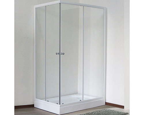 Приобрести Душевой уголок Royal Bath HPD 120х80 RB 8120 HPD-T без поддона профиль Белый стекло прозрачное в магазине сантехники Santeh-Crystal.ru