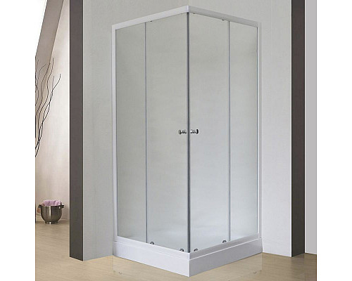 Заказать Душевой уголок Royal Bath HPD 75х80 RB8075HPD-C без поддона профиль Белый стекло матовое в магазине сантехники Santeh-Crystal.ru