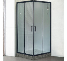 Душевой уголок Royal Bath HPD 80х80 RB80HPD-C-BL профиль Черный стекло матовое