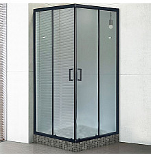 Душевой уголок Royal Bath HPD 80х80 RB80HPD-C-BL профиль Черный стекло матовое