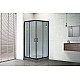 Приобрести Душевой уголок Royal Bath HPD 100х100 RB100HPD-C-BL профиль Черный стекло матовое в магазине сантехники Santeh-Crystal.ru