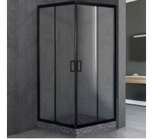 Душевой уголок Royal Bath HPD 120х120 RB1212HPD-T-BL профиль Черный стекло прозрачное