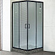 Купить Душевой уголок Royal Bath HPD 120х120 RB1212HPD-C-BL профиль Черный стекло матовое в магазине сантехники Santeh-Crystal.ru