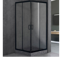 Душевой уголок Royal Bath HPD 90х80 RB8090HPD-T-BL профиль Черный стекло прозрачное