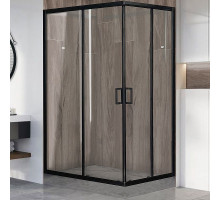 Душевой уголок Royal Bath HPD 100х80 RB8100HPD-T-BL профиль Черный стекло прозрачное