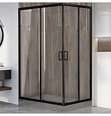 Душевой уголок Royal Bath HPD 100х80 RB8100HPD-T-BL профиль Черный стекло прозрачное