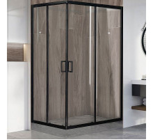 Душевой уголок Royal Bath HPD 120х80 RB8120HPD-T-BL профиль Черный стекло прозрачное
