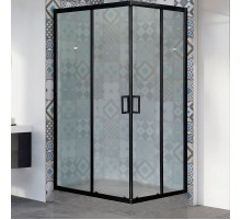 Душевой уголок Royal Bath HPD 120х100 RB1120HPD-C-BL профиль Черный стекло матовое